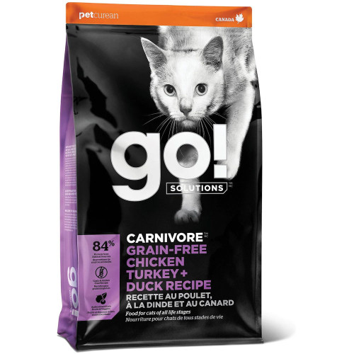 Petcurean Go! Fit + Free Cat Food - Chicken Turkey + Duck (4 lb)