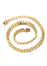 14K Gold Chain, 19.4 grams  Mens Hollow Miami Cuban Link Chain  100% Authentic stamped 14k for metal purity and Authenticity