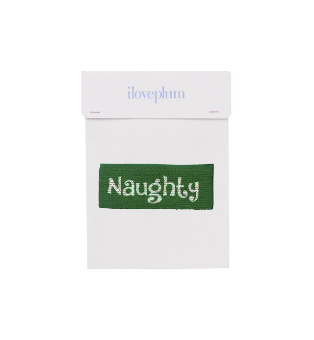 Naughty/Nice Flip - Sequin Sticker