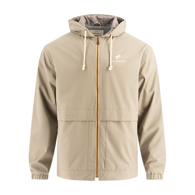 Ford Bronco Mens Khaki Full Zip Windbreaker
