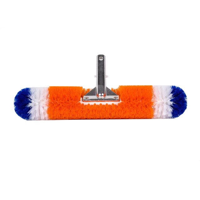 360-Degree Bristles Blue Torrent Pool Brush 18" Patented and Professional-Endorsed Orange