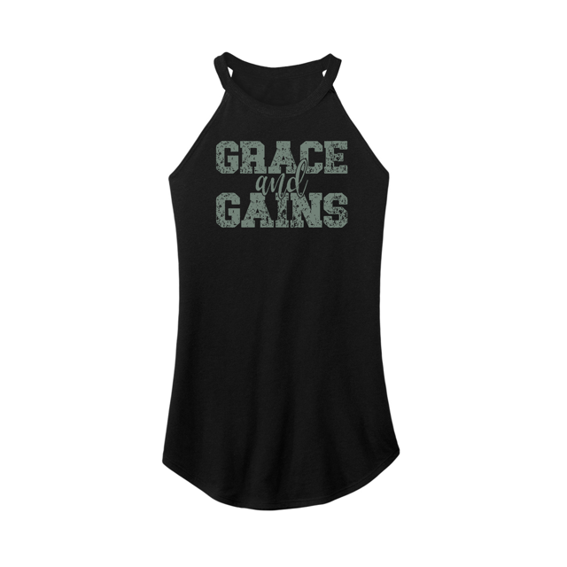 Grace & Gains Fitted Rocker Tank