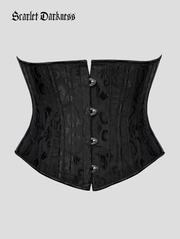 Victorian Gothic Corset Underbust Jacquard Girdle Bustier