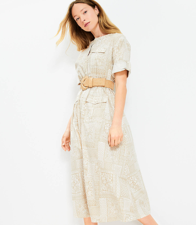 Tile Utility Midi Pocket Dress