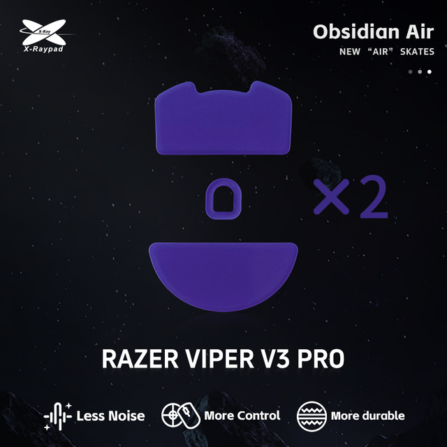 Xraypad Obsidian Air Mouse Skates - RAZER VIPER V3 PRO