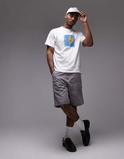 Carhartt WIP double knee jorts in washed grey