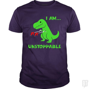 T-rex Dinosaur I Am Unstoppable T-shirt Xmas