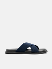 Navy PEDRO Icon Cross Sandals | PEDRO