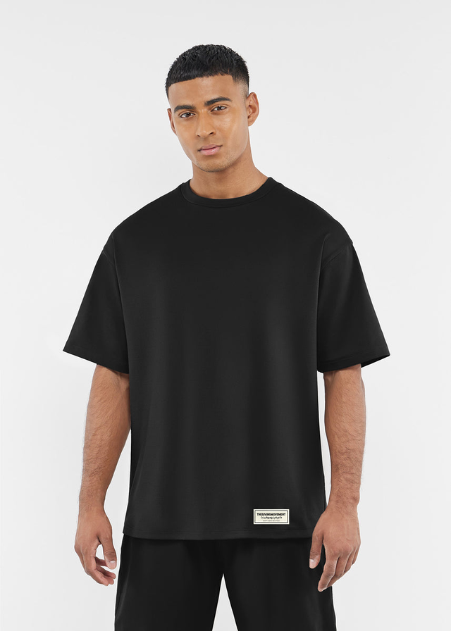 Oversized Contrast Back Print T- Shirt