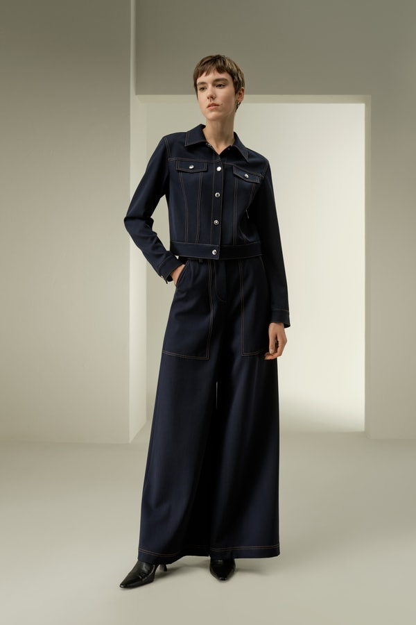 Denim-Inspired Wool Jacket