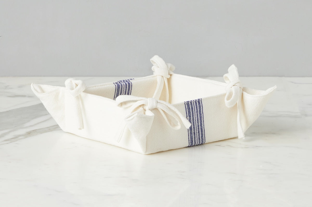 Napkin Tray, Vintage Navy Blue Stripe