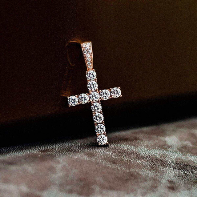 Diamond Cross in Rose Gold