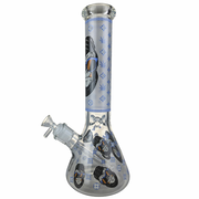 14" Glow In The Dark Gorilla Decal Beaker Water Pipe