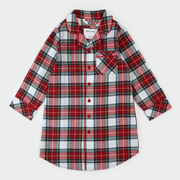 Red Tartan Plaid Flannel Night Gown