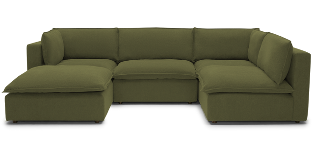 Haine Modular U-Sofa Bumper Sectional