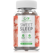 Wellfinity Sweet Sleep Gummies for Adults – Vegan, Melatonin & L-Theanine Sleep Aid with Jujube Seed, Lemon Balm, Rose Petal – Supports Relaxation & Restful Sleep –  Tasty & Chewable Gelatin-Free Gummies (60 CT)