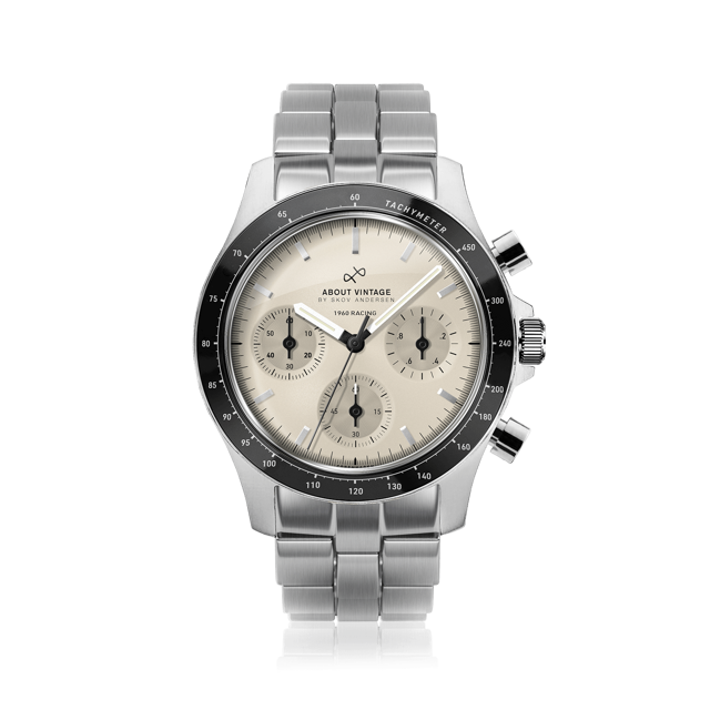 1960 Racing Chronograph, Steel / Off White