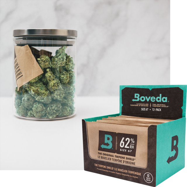 Boveda Size 67 for Cannabis, 62% RH 12-Pack