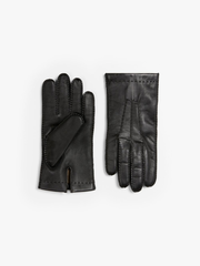 Black Hairsheep Leather Cashmere Lined Gloves | Mackintosh