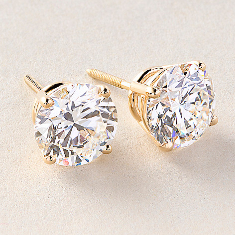 Peace Jewelers 14K Gold Choice Of Carat Weight Cultured Diamond Stud Earrings Size 1.5 Carat In White Gold