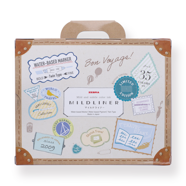 Zebra Mildliner Double-Sided Highlighter - Fine/Bold - Limited Edition - 35 Color Box Set