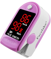 FL400 Pulse Oximeter, with Carrying Case & Batteries, lanyard, pink