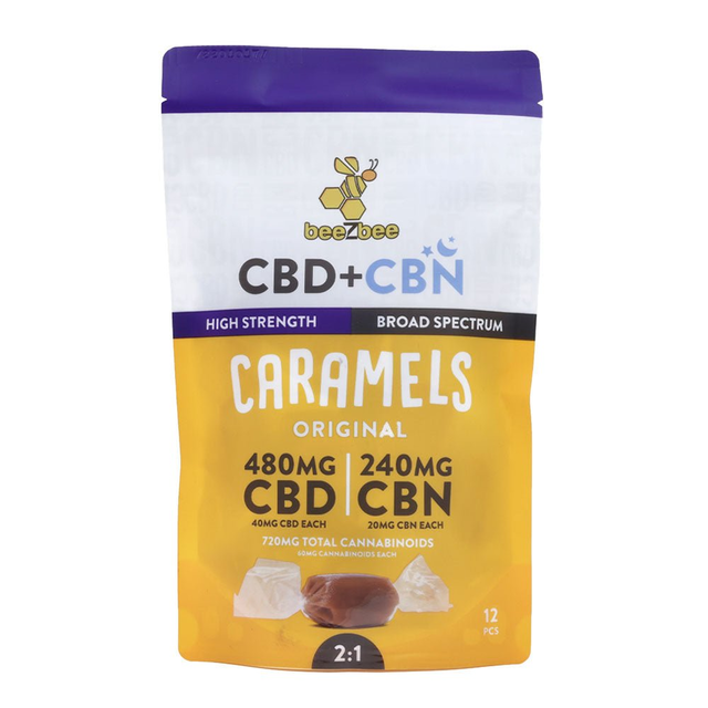 CBD+CBN Caramels, High Strength