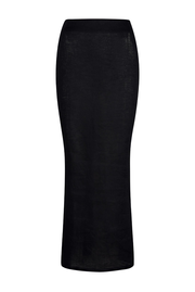 Fontelina Linen Skirt - Black Linen