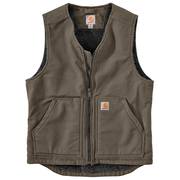 Carhartt 0V394-M Washed Duck Sherpa-Lined Vest