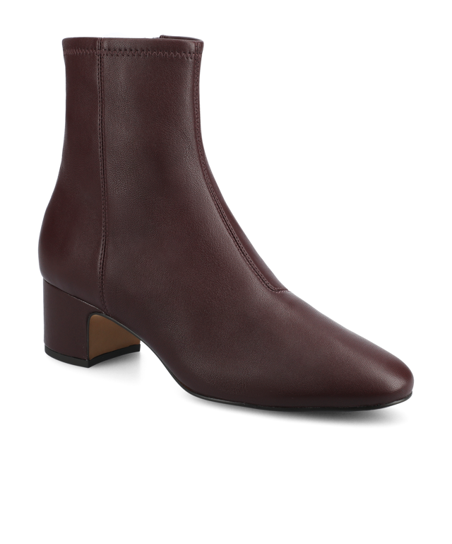 The Starling 50 Bootie - Burgundy Stretch Leather