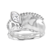 I Am Shining Ring, White Cubic Zirconia
