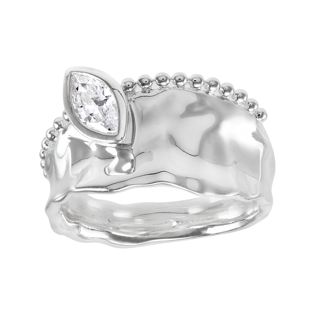 I Am Shining Ring, White Cubic Zirconia