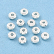 304 Stainless Steel Spacer Beads, Flat Round, Silver, 5x2mm, Hole: 1.5mm