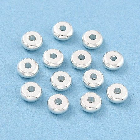 304 Stainless Steel Spacer Beads, Flat Round, Silver, 5x2mm, Hole: 1.5mm