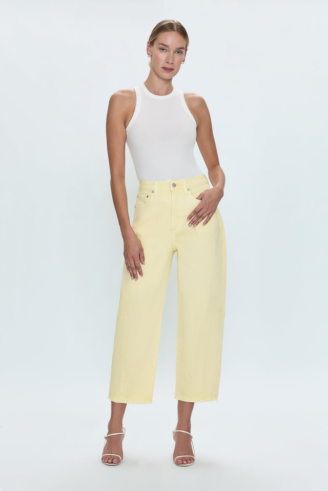 Eli High Rise Arched Leg- Soft Buttercup