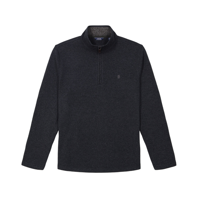 SWEATER FLEECE QUARTER ZIP - BLACK
