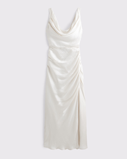 Cowl Neck Draped Maxi Dress