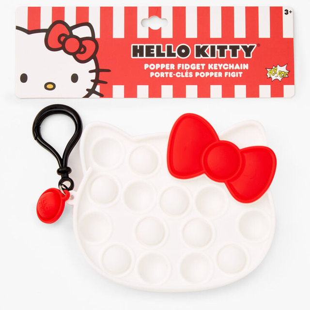 pop poppers hello kitty® fidget toy keychain - white