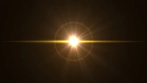 golden light streaks lens flare effects