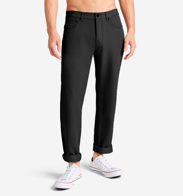 Stretch Poly Twill 5 Pocket Pant | Black