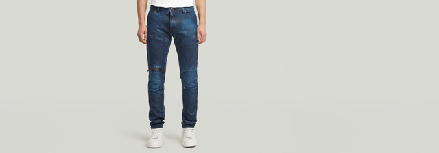 5620 3D Zip Knee Skinny Jeans