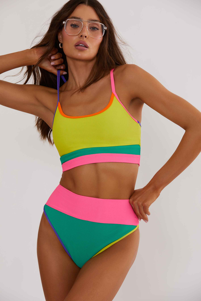 Eva Top Technicolor Colorblock