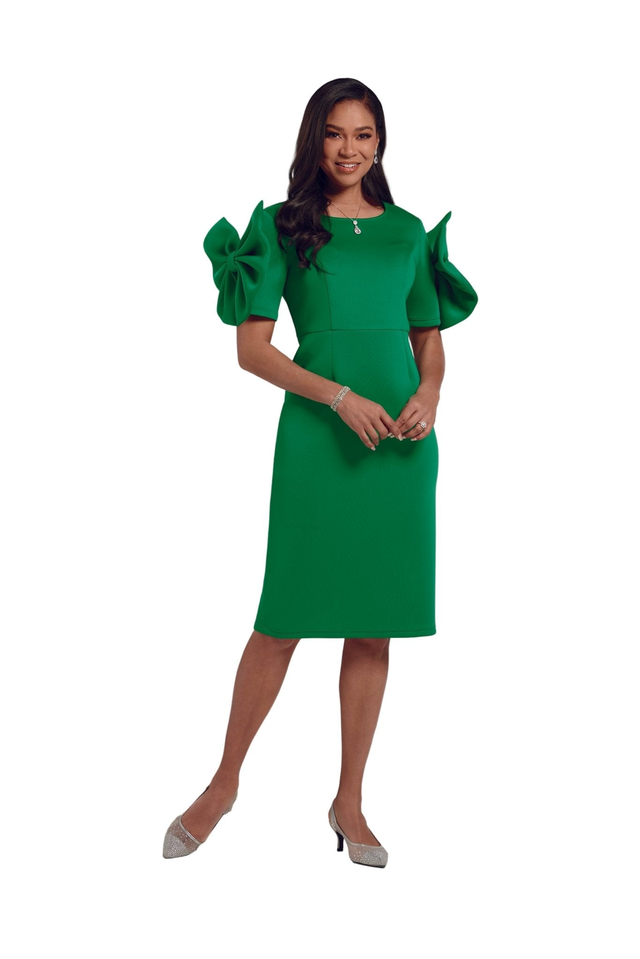 Bows on Your Shoulder Midi Dress by EY Boutique