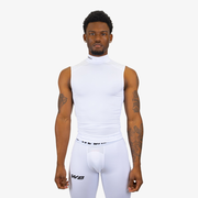 COMPRESSION TURTLE NECK TANK TOP V2 (WHITE)