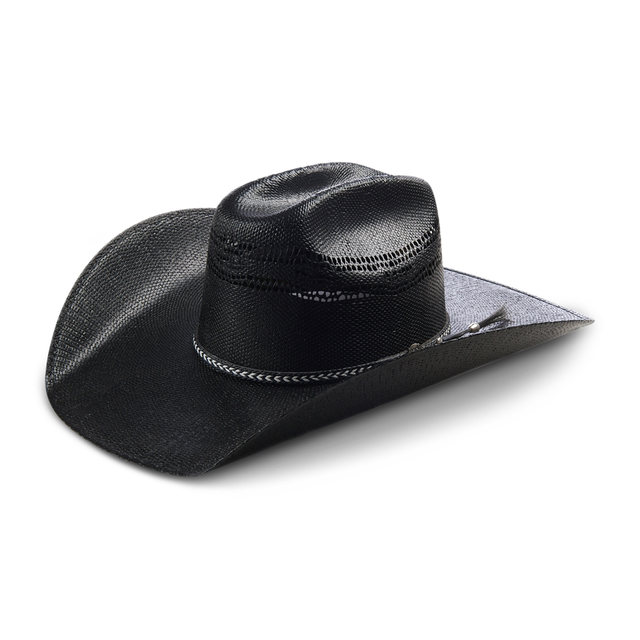 Cavender's Black Bangora with Horsehair Band Straw Cowboy Hat