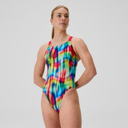 Women's Club Training Printed Leaderback One Piece Red/Yellow