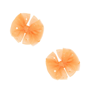 2PK TULLE BABY FAB CLIPS: orange moon