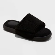 Men's Rodney Adjustable Slide Slippers - Goodfellow & Co™ Jet Black 12