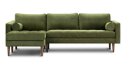 Napa Velvet Left-Facing Sectional Sofa