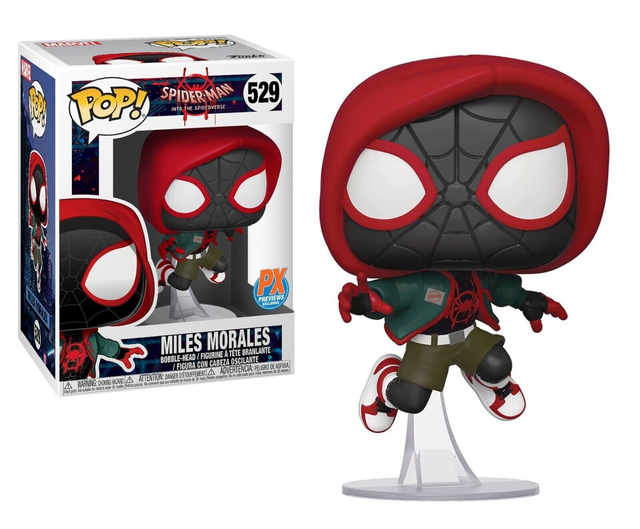 Funko Pop Spider-Man Into Spiderverse Casual Miles Morales Vinyl Figure #529 PX